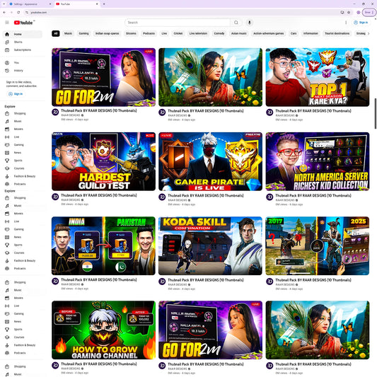 Free Fire Thumbnail PSD Pack (10 thumbnails)